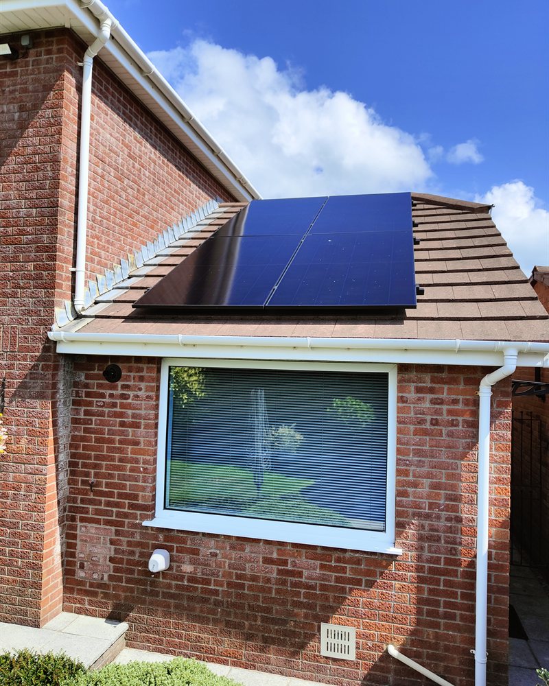 Aiko solar panels with Tigo optimisers, close-up
